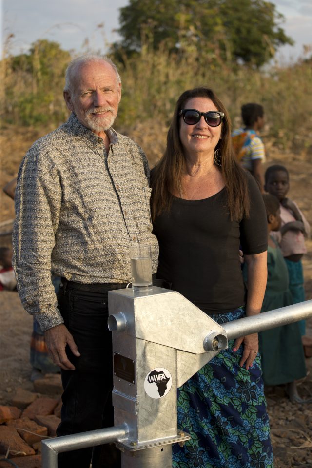 Legacy Church Members Paul and Rachel coming to dedicate the well funded by their church.